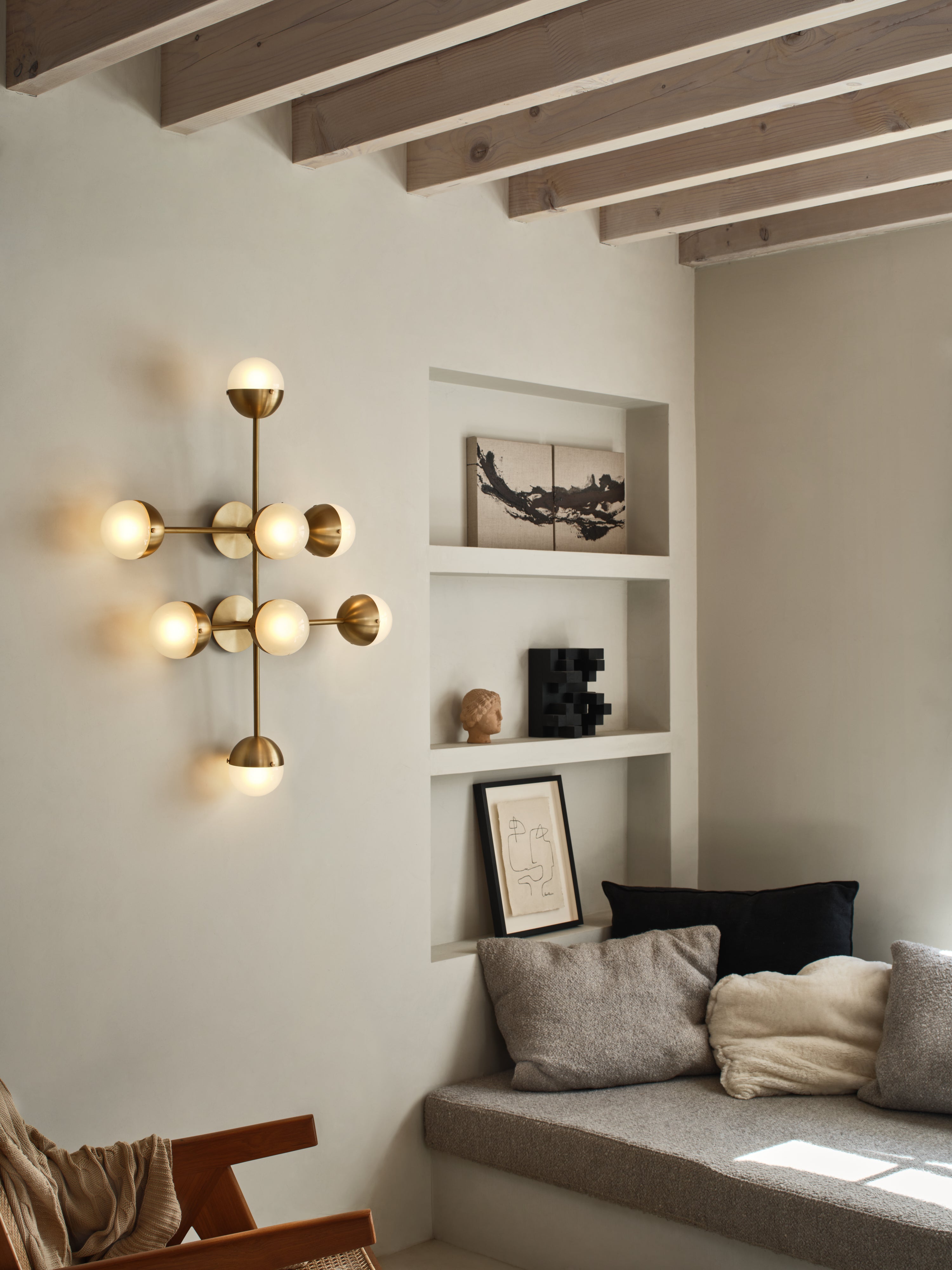 Schwung Molecule 8 Lights Frosted Hemisphere Ceiling/Wall Light